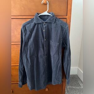 Eton Dark Blue Corduroy Shirt